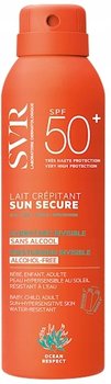 SVR SUN SECURE SPF50+ Lait Crépitant Hydratant Invisible Sans Alcool mleczna pianka ochronna, 200ml - SVR