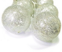 Sw61S Srebrna Girlanda Świąteczna Kule Świecące Cotton Balls