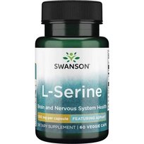 Swanson, Ajipure L-Seryna, 500 Mg, Suplement diety, 60 kaps. Swanson