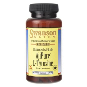 Swanson, AjiPure L-Tyrozyna, 500 mg, Suplement diety, 60 kaps. - Swanson
