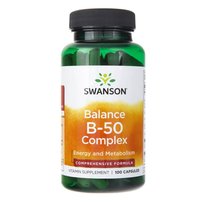 Swanson, Balance B-50 kompleks witamin,  Suplement diety, 100 kaps.