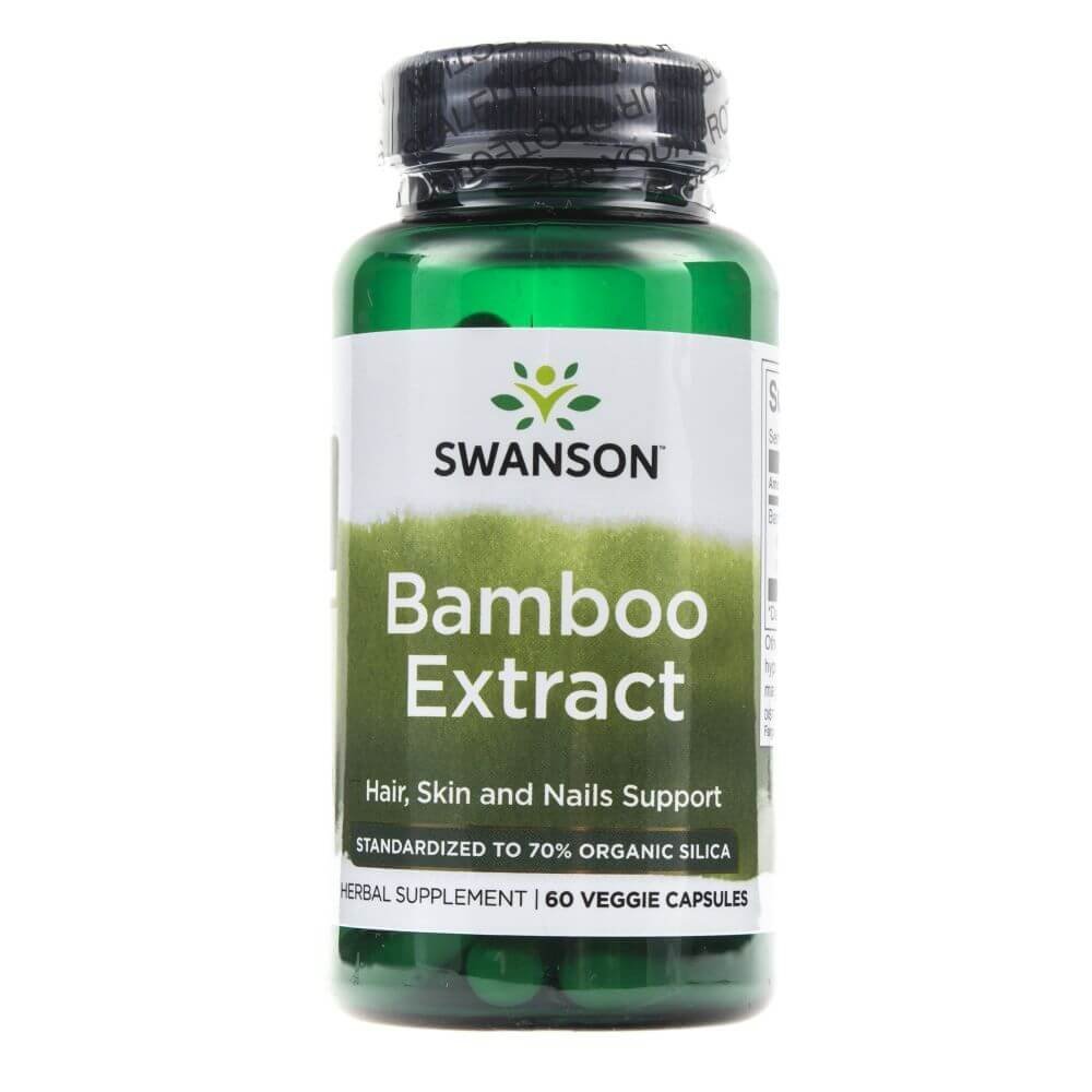 Zdjęcia - Witaminy i składniki mineralne Bamboo Swanson,  ekstrakt 300 mg, Suplement diety, 60 kaps. 