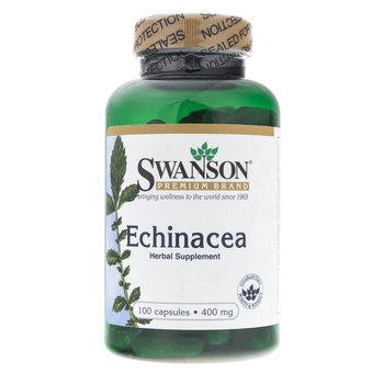 Swanson, Echinacea, 400 mg,  Suplement diety, 100 kaps. - Swanson