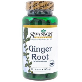 Swanson, Imbir, 540 mg,  Suplement diety, 100 kaps. - Swanson