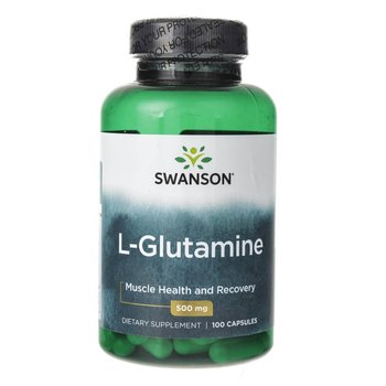 Swanson, L-Glutamina, 500 mg,  Suplement diety, 100 kaps. - Swanson