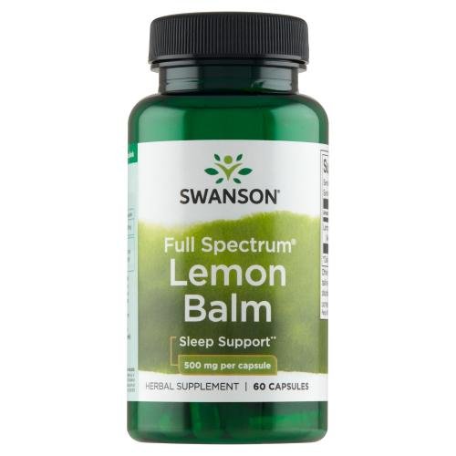 Фото - Вітаміни й мінерали Swanson, Lemon Balm, 500 mg, Suplement diety, 60 kaps.