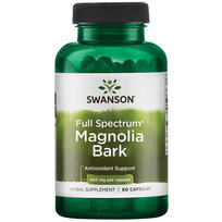 Swanson Magnolia Bark 400 mg Suplement diety, 60 kaps. Swanson