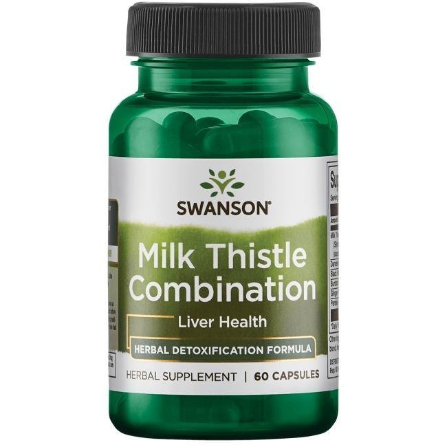 Zdjęcia - Witaminy i składniki mineralne Swanson Suplement diety,  Milk Thistle Combination 60kaps. 