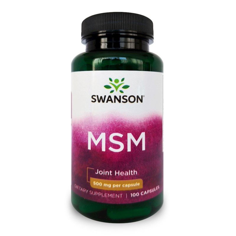Фото - Вітаміни й мінерали Swanson Msm Metylosulfonylometan 500Mg Suplement diety, 100 kaps. 