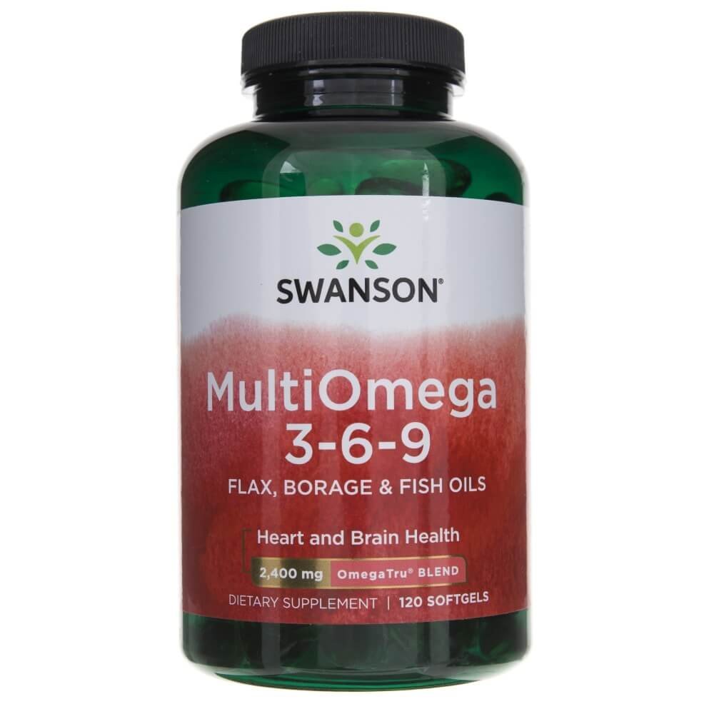 Фото - Вітаміни й мінерали Swanson Suplement diety, , Multiomega 3-6-9, 120 kapsułek 
