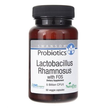 Swanson, Probiotyk Lactobacillus Rhamnosus z FOS, Suplement diety, 60 kaps. - Swanson