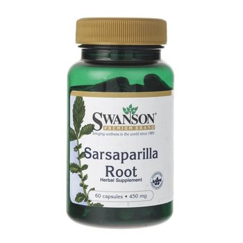 Swanson, Sarsaparilla Root, 450 mg, Suplement diety, 60 kaps. - Swanson
