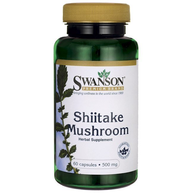 Zdjęcia - Witaminy i składniki mineralne Swanson Suplement diety,  Shiitake Mushroom 500mg, 60kaps. 