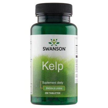 Swanson, Suplement diety Kelp (Jod) 225mcg, 250 tabletek - Swanson
