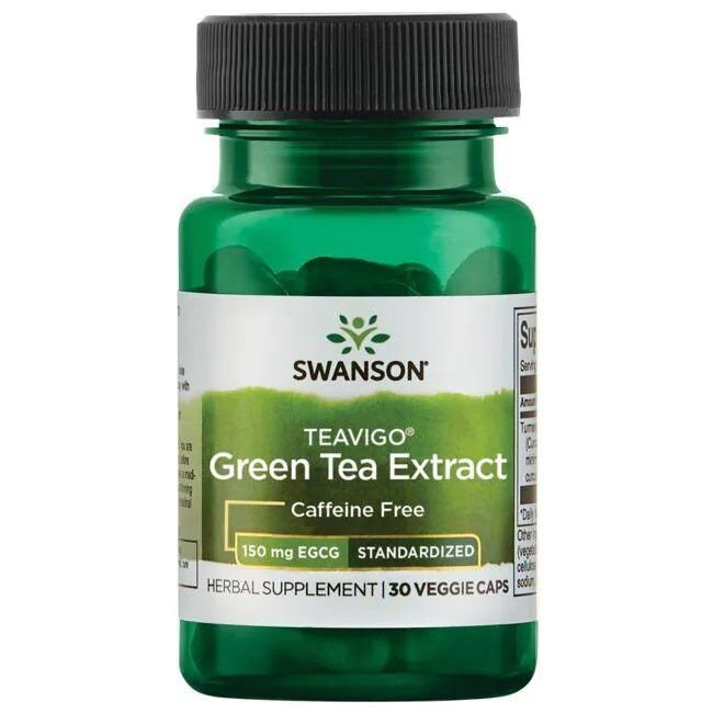 Фото - Вітаміни й мінерали Swanson , Teavigo Green Tea Extract Caff, Suplement diety 