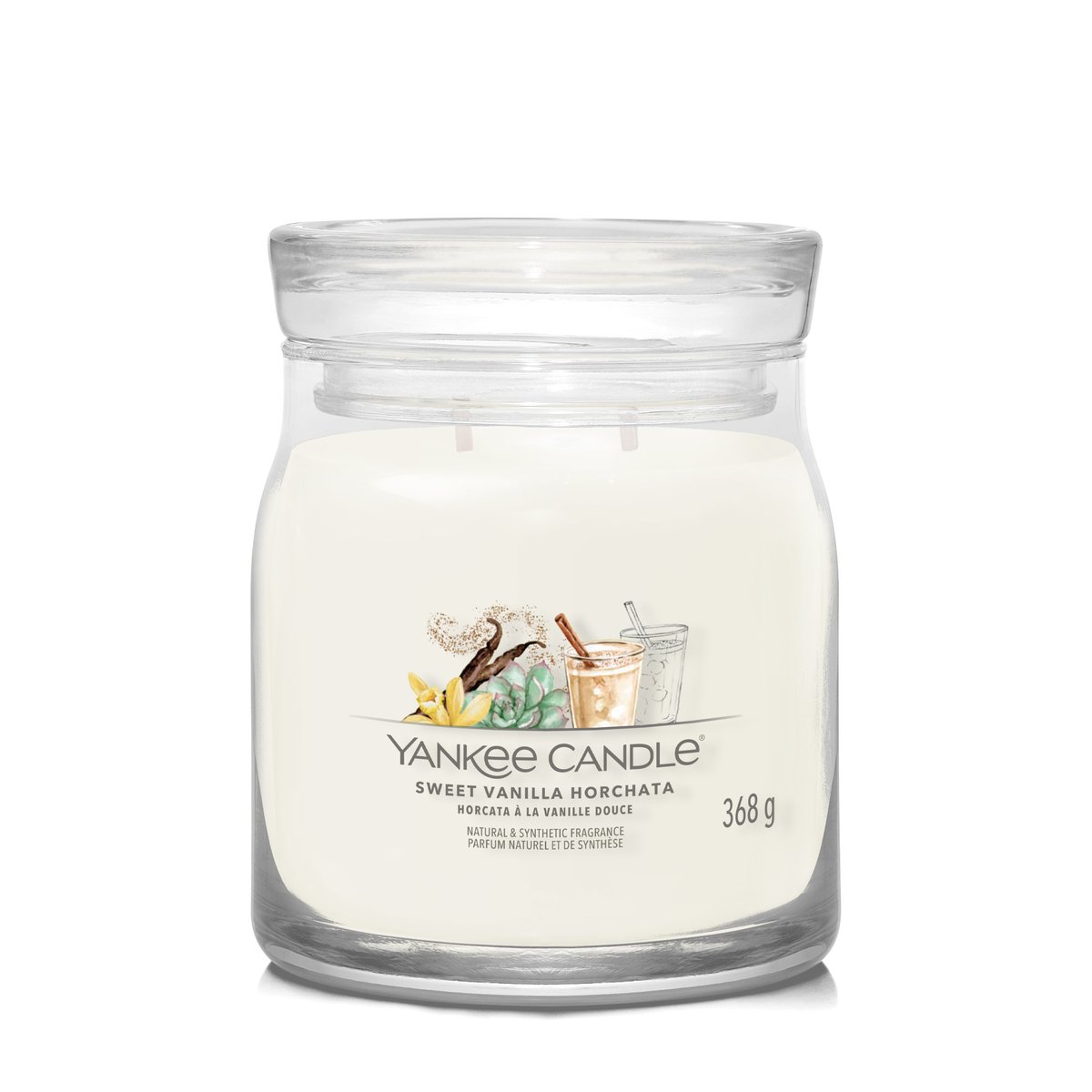 Sweet Vanilla Horchata Yankee Candle Signature średnia świeca z