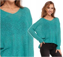 Sweter Cienki Damski Lekki Luźny Ażurowy Przewiewny Stylowy Modny MORAJ M