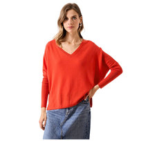 Sweter damski Absolut Cashmere Camille kaszmirowy czerwony oversize-S Inna marka