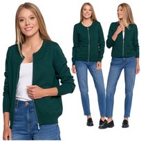 Sweter Damski Bomberka Rozpinany Lekki Sweterek Gładki Moraj L/xl