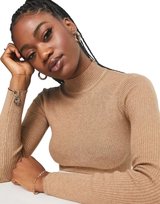 SWETER DAMSKI BRĄZOWY PROSTY CASUAL BASIC L 1VAT Inna marka