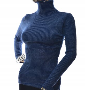 Sweter Damski Golf Bluzka Z Błyszczącą Nitką Uni - Inna marka