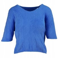 Sweter Damski Niebieski Alpaka Rozmiar Uniwersalny ( 42-48 ) *Made In Italy Inna marka