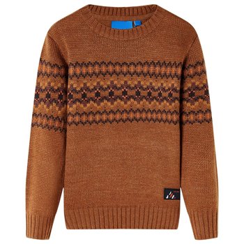 Sweter dziecięcy 100% bawełna, koniak, 128 (7-8 la - Zakito Europe