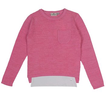 Sweter dziewczęcy, różowy, Tom Tailor - Tom Tailor