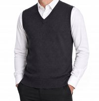 Sweter męski bez rękawów bezrękawnik pulower kamizelka męska z kaszmirem XL Inna marka