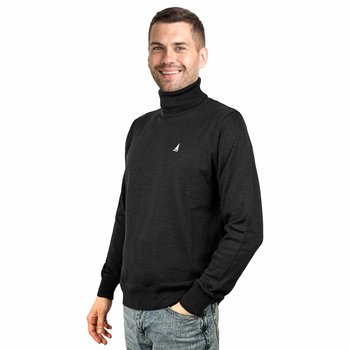 Sweter męski golf czarny rozmiar XXL - Captain Mike