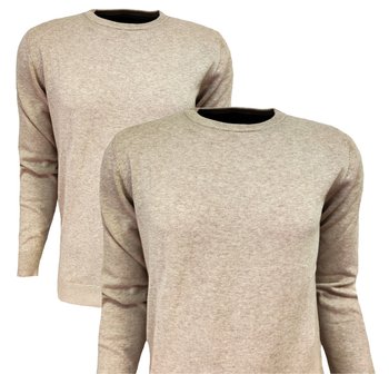 Sweter Męski Klasyczny Beżowy Casual 3Xl - Inna marka