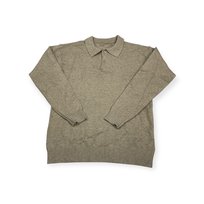 Sweter męski M | Old Money | Szarobeżowy z kołnierzem | Guziki | Klasyka Inna marka