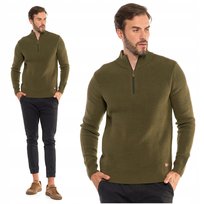 Sweter Męski Ze Stójką Zapinany Pod Szyją Elegancki Sweterek Ciepły MORAJ S