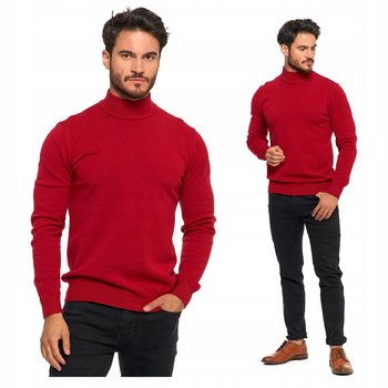 Sweter Półgolf Męski Ciepły Klasyczny Elegancki Miły w Dotyku S MORAJ - Moraj