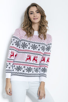Sweter świateczny damski biały / Fobya - Inna marka