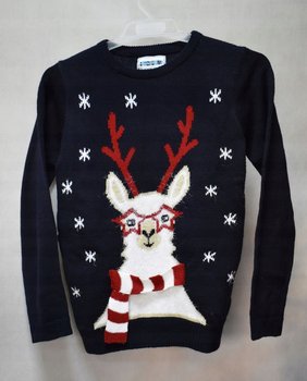 Sweter Świąteczny Lama Granatowy 98/104 *Youngstyle* - Youngstyle
