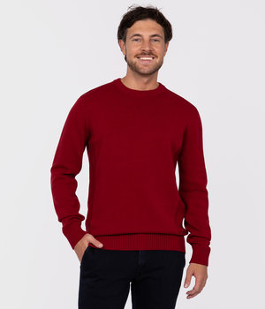 Sweter z bawełny organicznej BILL ORGANIC RED-M - Lee Cooper