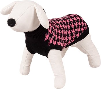 Sweterek dla psa Happet 390M czarno-różowy M-30cm - Happet