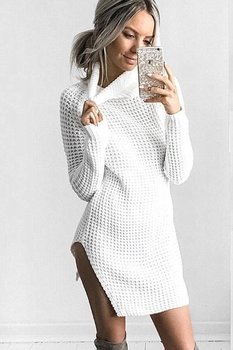 Sweterkowa sukienka z golfem - Inna marka | Moda Sklep 