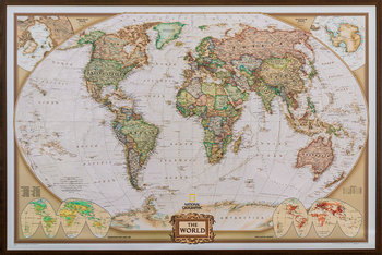 Świat Executive - mapa ścienna do wpinania - pinboard, 1:29 772 000, National Geographic - National geographic