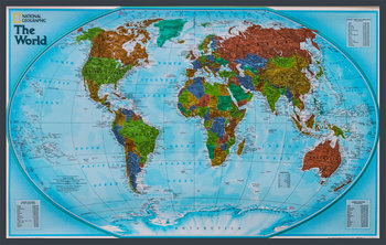 Świat Explorer, mapa ścienna polityczna do wpinania - pinboard, 1:42 334 000, National Geographic - National geographic