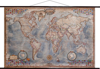 Świat mapa ścienna stylizowana antyczna 1:33 000 000, Ray&Co - Ray&Co