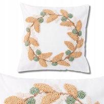 Świąteczna Haftowana Poszewka Dekoracyjna Na Poduszkę Prezent Moraj 45X45 Wieniec