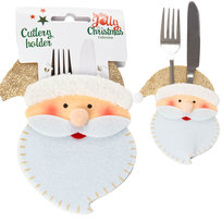 Świąteczna Kieszonka Etui Pokrowiec Na Sztućce Filc Kształt Mikołaj 11,5X15 Cm