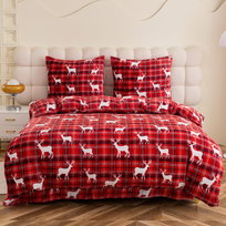 Świąteczna pościel pluszowa polarowa MIŚ 220x200 3-częściowa gruba zimowa