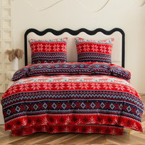 Świąteczna pościel pluszowa polarowa MIŚ 220x200 3-częściowa gruba zimowa