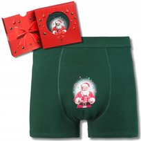 ŚWIĄTECZNE BAWEŁNIANE BOKSERKI MĘSKIE ZAPAKOWANE NA PREZENT MORAJ XXL