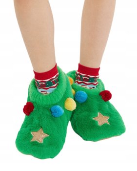 Świąteczne Dziecięce Buciki Kapcie Z Choinką Święta Unisex 25-30 - Inna marka