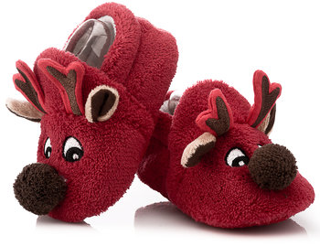 Świąteczne lekkie buciki niemowlęce z reniferem - ATTRACTIVE