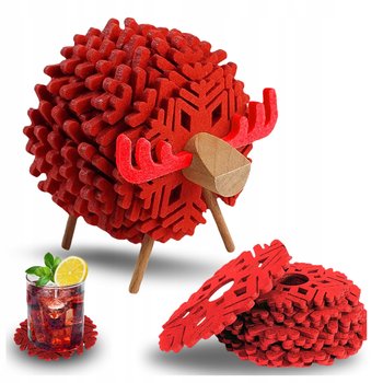 Świąteczne Podkładki Pod Kubek Na Stół Śnieżynki Święta Dekoracja Jelonek - Iteams4now